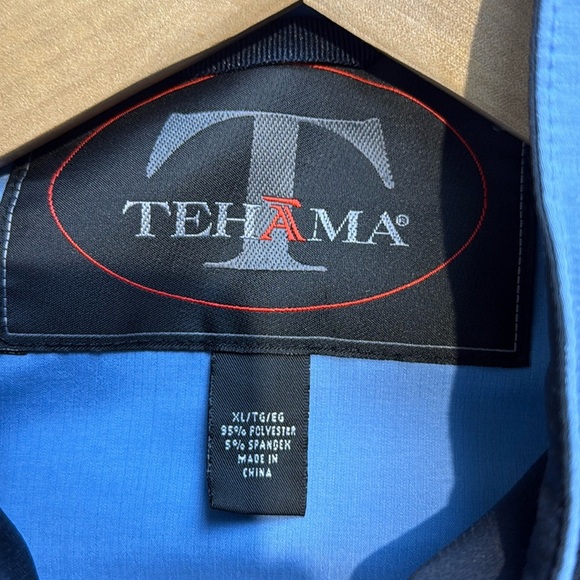 TEHAMA Blue Pebble Beach Golf Windbreaker Half-Zip Jacket Size XL - Picture 6 of 6